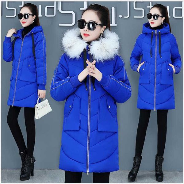 

2019 new womens coat winter down jackets women long silm warm female parkas overcoat women's clothing z188, Black