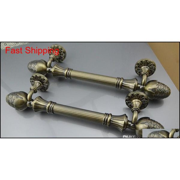 

2pcs classic european zinc alloy bronze villa archaize wooden door glass door handle pull door knobs decoration hard qylznk yh_pack