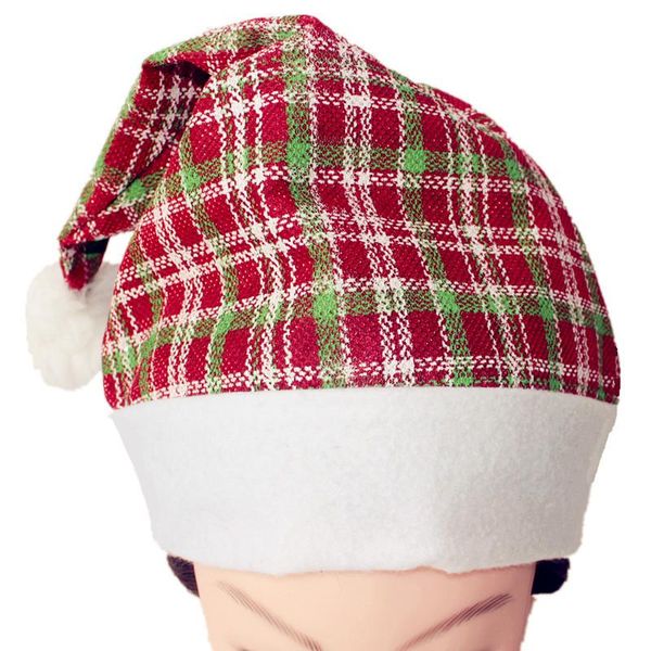 

1pc christmas santa claus hats lattice caps for and children xmas new year's gifts home party supplies wmtita xhhair