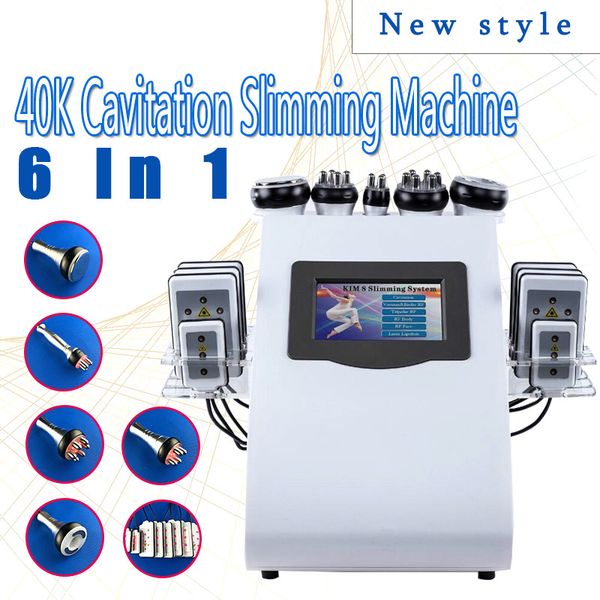 

6 in 1 diode lipo laser slimming skin tightening system rf vacuum ultrasound cavitation fat reduction cellulite removal machine