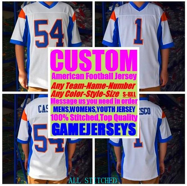 

custom american football jerseys for mens womens youth kids baseball ice hockey basketball customized 2021 soccer jersey blue 4xl 5xl 6xl, Black