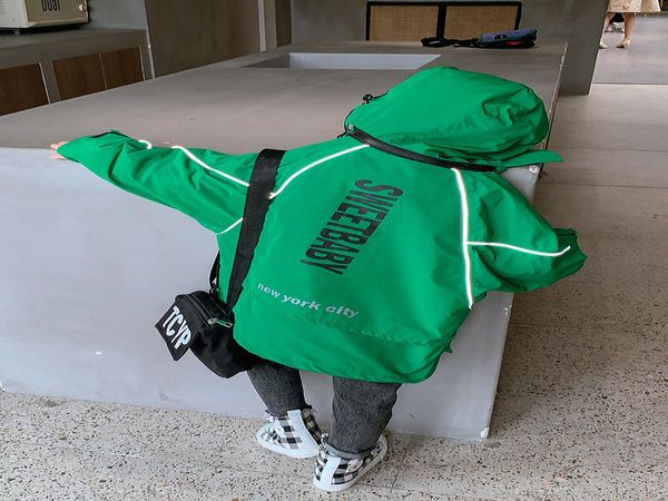

boys reflective fashion brand coat spring and autumn 2020 new autumn big children korean style fashion coat children's clothing wmtiza, Blue