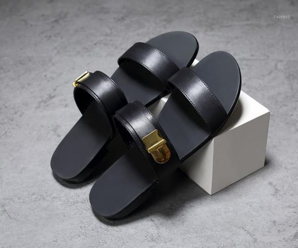 

new style men fashion black buckle strap summer beach sandals men outdoor non-slip flat comfortable sandals size 39-451