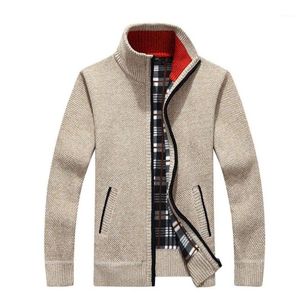 

thoshine brand spring autumn winter men thick sweatercoats fleece knitted jackets male cardigan outerwear sweater coat knitwear1, White;black