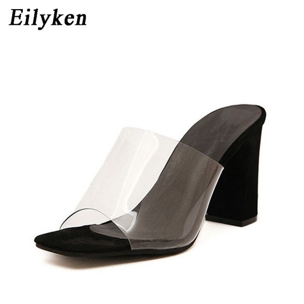 

eilyken summer fashion woman sandals shallow rome mouth female casual square heel ladies thick sandals shoes white black size 40