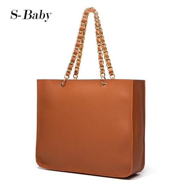 

woman leather bag solid gold elegant work large capacity vintage bag retro 2020 new luxury sac a dos#g3