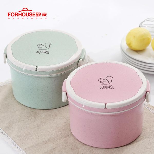 

1000ml lunch boxs food fruit storage container portable bento box leakage for children with handle and spoon bbydjq packing2010