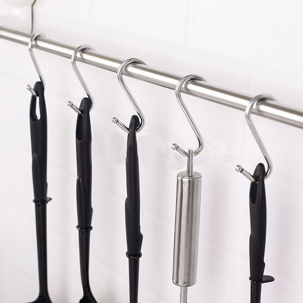 

factory price steel s shape multi function robe stainless hook super heavy load bearing strong originality wall hanger k