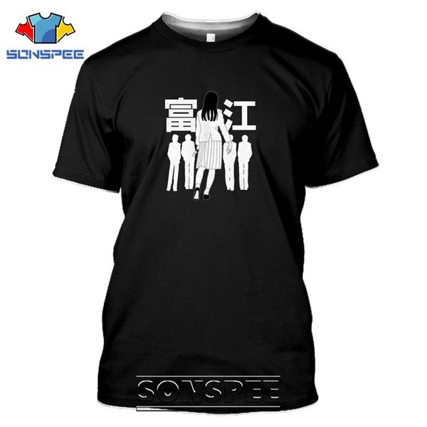 

junji ito horror anime japanese men 3d print shirts hentai harajuku kawaii men clothing