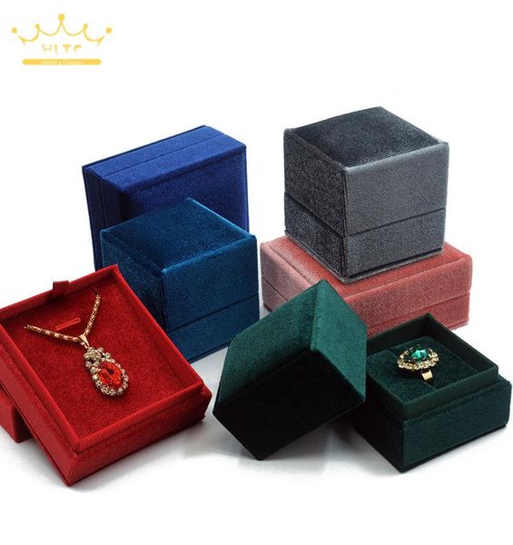 

trinket box corduroy jewelry box ring gift ring container necklace holder earrings pendant organizer velvet, Pink;blue