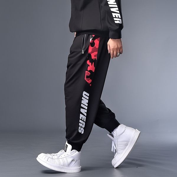 

8aqvr k71256 красного случайного цвета больших случайный характер мода мужских большой износ откорм спорт высокой талия лестничных брюки слу, Blue