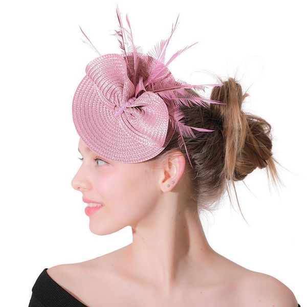 

fascinators hat women flower mesh ribbons feathers fedoras hat headband or a clip cocktail tea party head wear for girls lm029 h bbyvga