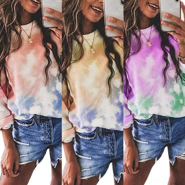 

gtchm 2020 осень спортивная зима новый женский галстук-окрашенные печататься zycon sportsweart футболку и с длинными рукавами футболки свите, Black