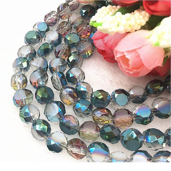 

20pcs oblate round faceted austrian crystal beads 10*7mm glass beads for jewelry making qylpxb