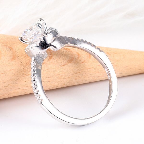 

fashion tonglin amazon s925 sterling silver ring female european and american fashion twist inlaid zircon wedding ring generation f