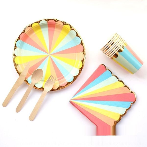 

j5a4w new color striped tableware candy napkin candy color phnom penh matching tray decorative paper supplies paper cup napkin tableware ffm