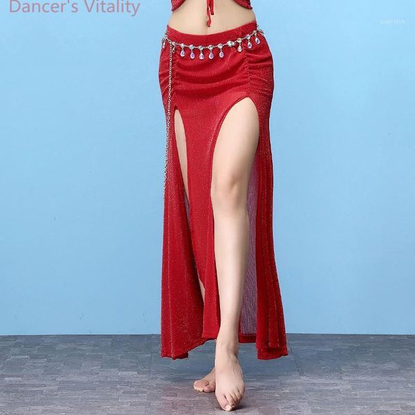 

new belly dance clothes girls printing dance chiffon skirt with underpants for women belly short skirt1, Black;red