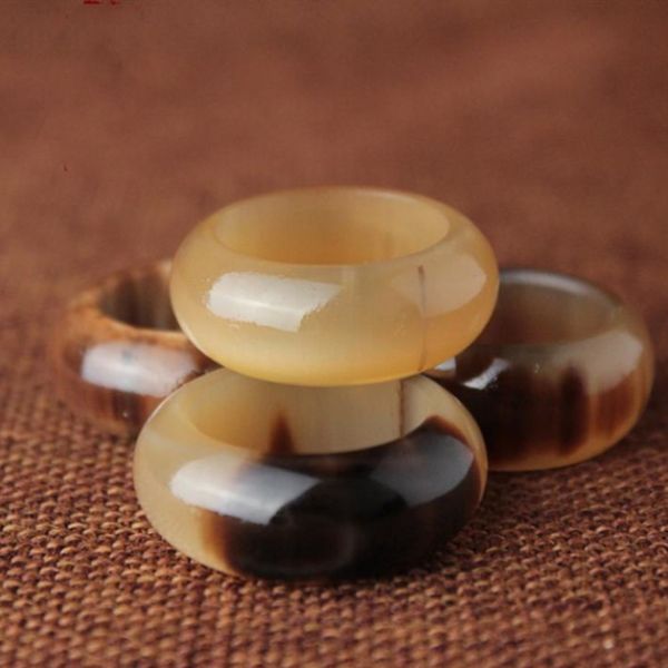 

natural fidelity yak horn ring to ward off evil, Silver