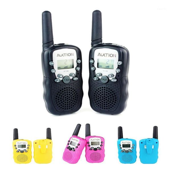 

t-388 mini walkie talkie uhf 462.550-467.7125mhz two-way radios 0.5w 22ch for kid children lcd display a0762z (a pair)1