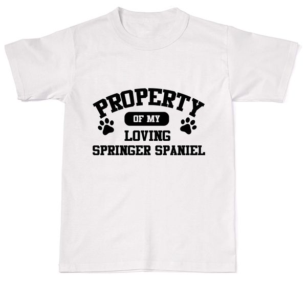 

property springer spaniel dog lover funny cute gift xmas mens womens cotton t-sh sport hooded sweatshirt hoodie