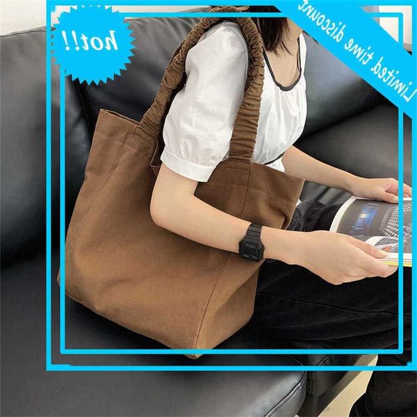 

large capacity canvas women task 2021 big shopper tas effen color women's handbags casual travels shoulder shopping dead bags