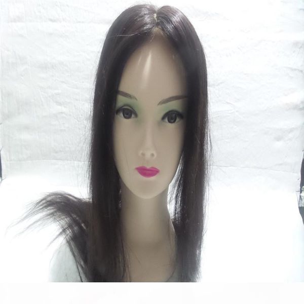 

14cm*12 cm straight # 2 full of my simulation scalp hair full lace wigs knitting density 150% of wig virgin brazilian human om kabell, Black;brown