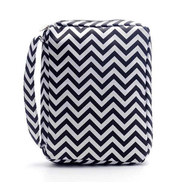 

wholesale monogrammable wave line pattern bible cover polyester bible case dom109017