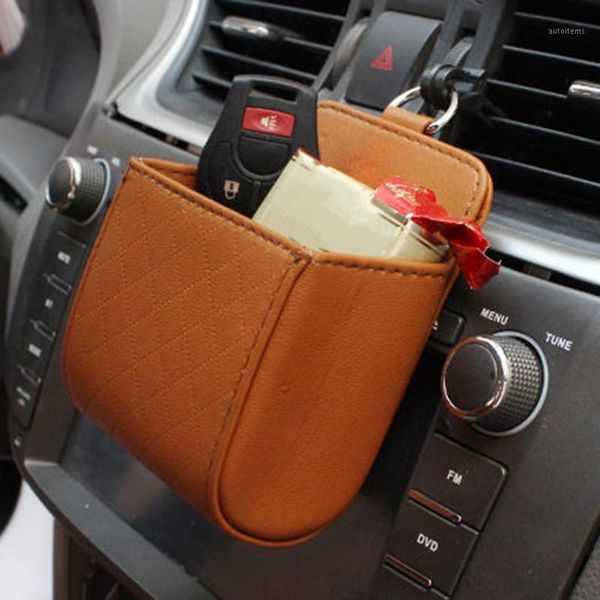 

mini storage bag for cars vehicle air vent hanging bag storage box case car styling1