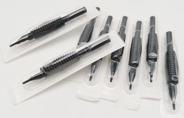 

40pcs 5rt black silicon disposable tattoo grips tube 16mm round tattoo grips