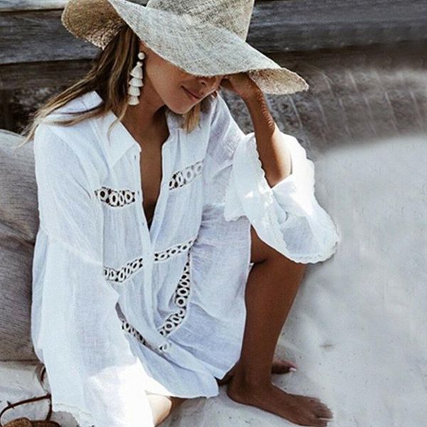 

women's bathing swimsuit bikini cover up ladies long sleeve casual beachwear swimwear loose summer beach dress, Black;gray