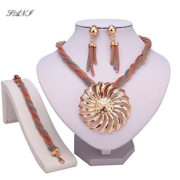 

fani wholesale dubai gold colorful jewelry set nigerian wedding woman accessories jewelry set african beads brand, Silver