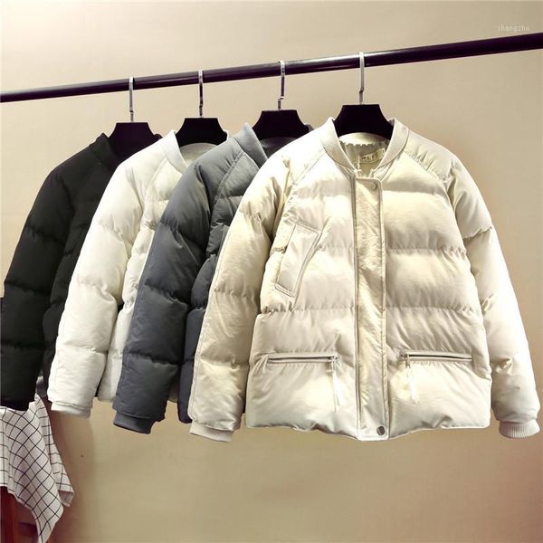 

ladies winter jacket women coat fashion female stand winter jacket women parka warm casual plus size overcoat parka white1, Black