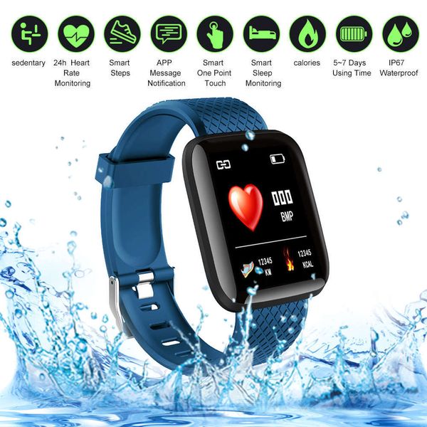 

116 more intelligent bt tracker general step counter heart rate monitor exercise watch fitns equipmentbgt
