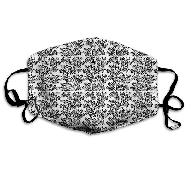 

2,adjustable cover mask,abstract branch silhouette spring inspired flourishing leaves botany theme