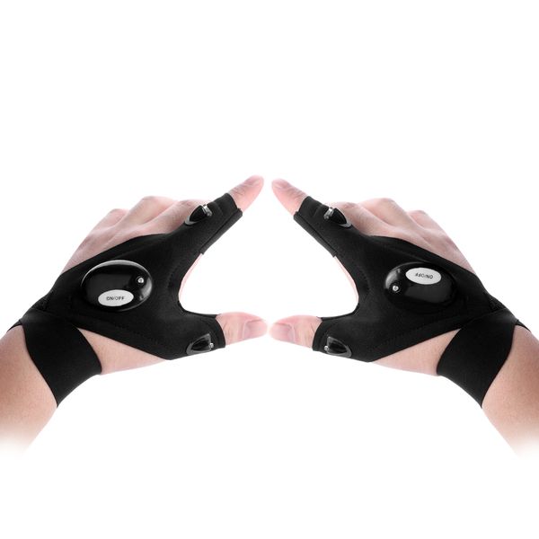 

вип. привело рыбалка 1 пара заряженные открытый туризм fingerless водонепроницаемый фонарик перчатки, Blue;gray