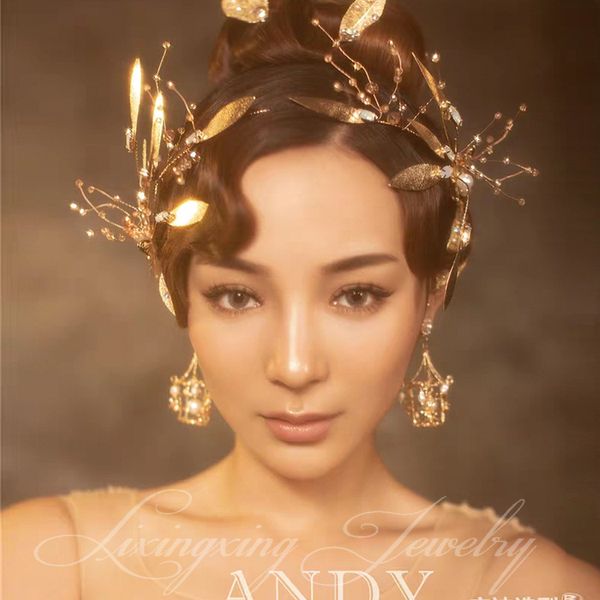

baroque luxury hair band 2019 new crown bridal headdress wedding accessories, Silver