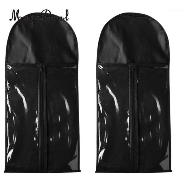 

2 pieces professional hair extensions wig storage bag holder case dustproof organizer protector wigs pouch black1