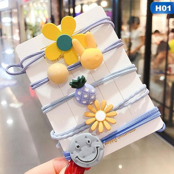

hair accessories women elegant flower ball crystal elastic bands scrunchie tie gum rope sweet rubber fashion