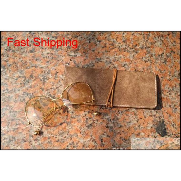 

lightweight portable pu bags sunglasses bag pouch fashion eyeglass soft cases for women men 8*18 25pcs/l qyltqn queen66