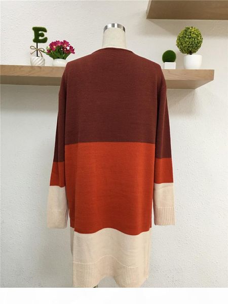 

ol panelled womens sweaters cardigan v neck striped printed ladies long jackets long sleeve fashion loose female clothing, White;black