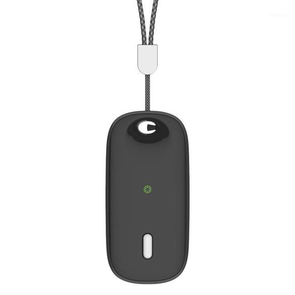 

fashionable personal wearable hanging neck air purifier multi-stage mini portable negative ion necklace purifier black1