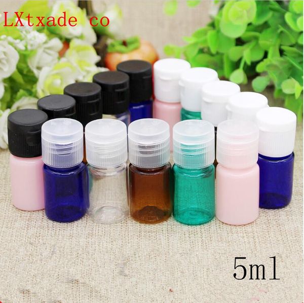 Frete grátis 5ml Esvaziar Embalagens plásticas Garrafas Mini Perfume Essential Oil recarregáveis ​​Originales Pacote de Containers Atacado