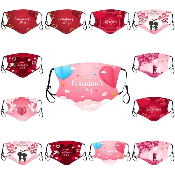 

dhl shipping fashion face mask washable mouth cover valentines day facial decorations for windproof protective mas oqq3n, Black