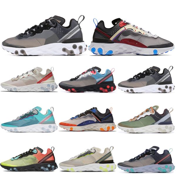 

react vision element 87 mens running shoes type phantom honeycomb schematic men women trainers sports sneakers designer shoes