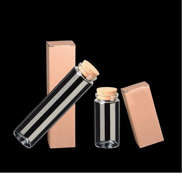 

transparent clear glass storage jars with corks candy saffron food bottles empty health and eco-friendly bottles jllrst