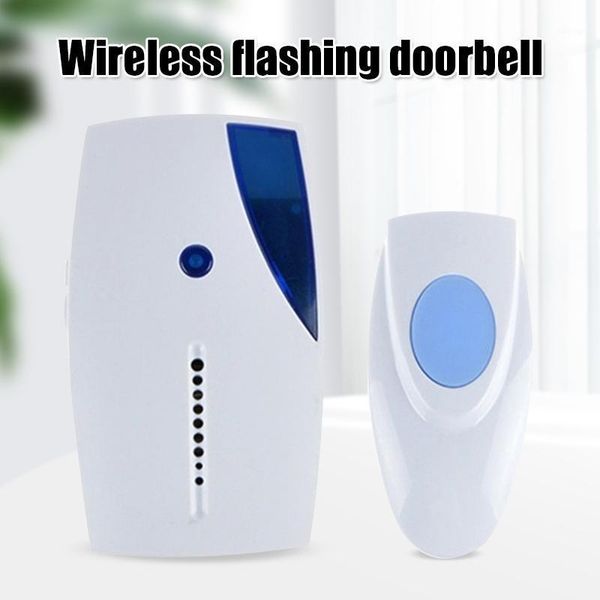 

doorbell wireless with flashing light anti-interference wall mounted home door ring bell security access control system1