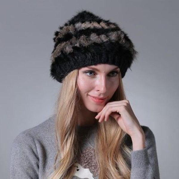 

hats, scarves & gloves sets ear cap women autumn winter hair handmade fur hat wool fashion korean version dome cold proof and warm keeping, Blue;gray