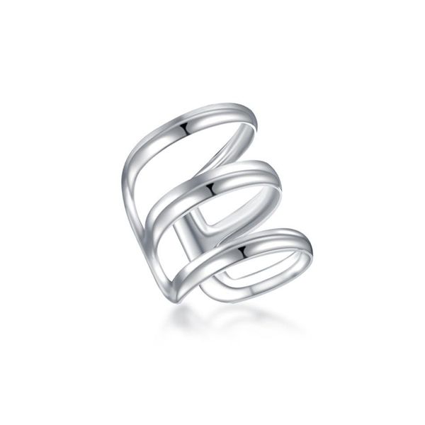 

1pc clip on wrap earring tragus 3 hoop gold ear cuff fake cartilage piercings illusion captive bead rings body piercings jewelry q bbycut, Silver