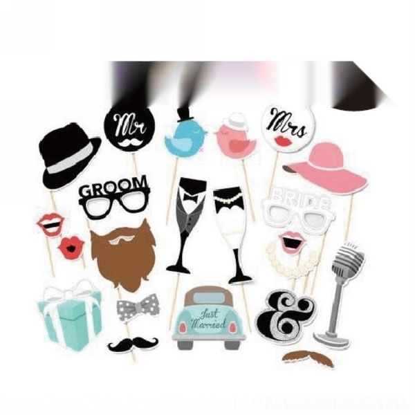 

ieh3p new creative girl and props single party series wedding funny paper beard p props gjnee