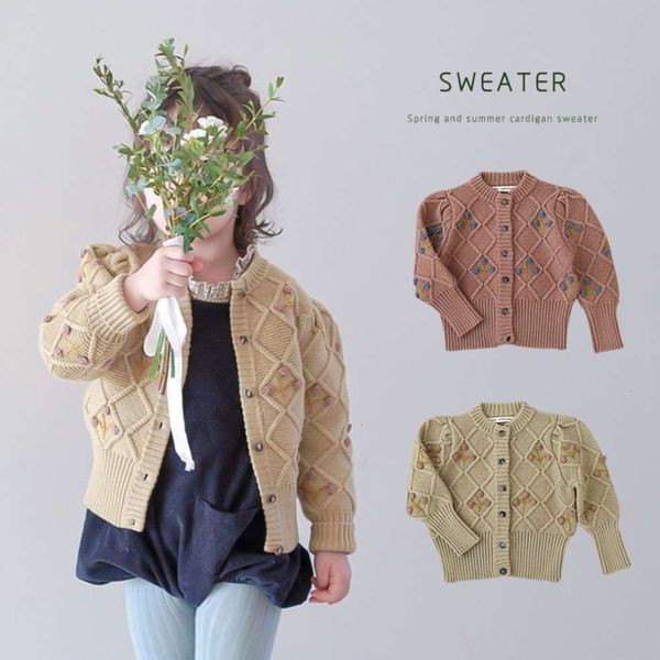 

cardigan 2020 new baby girls knitting thickened sweater winter children's wear, Blue